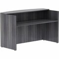 Lorell Reception Desk, 72inx36inx42-1/2in, Weathered Charcoal LLR69595
